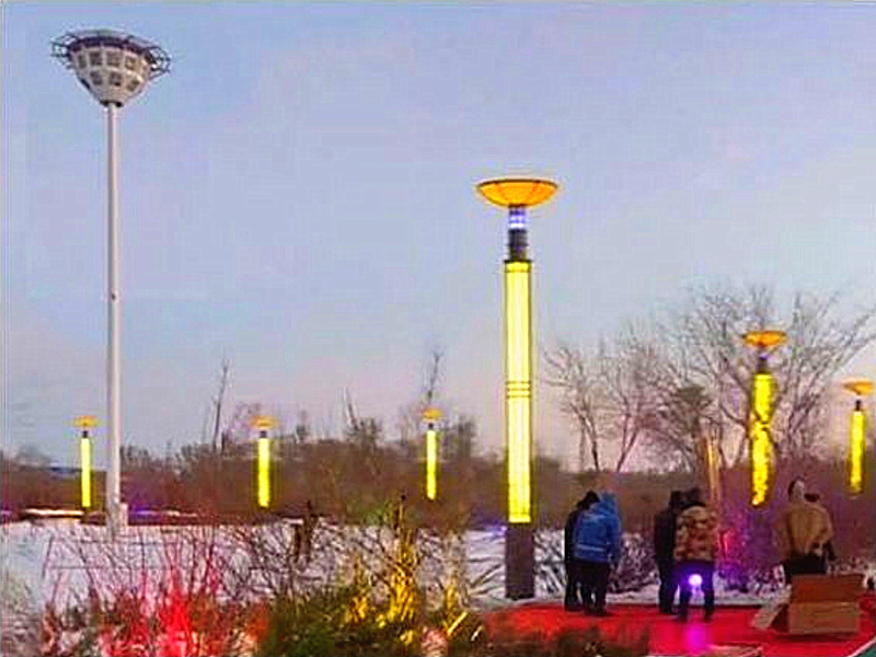 吉林市榆东县政府广场景观灯成功案例