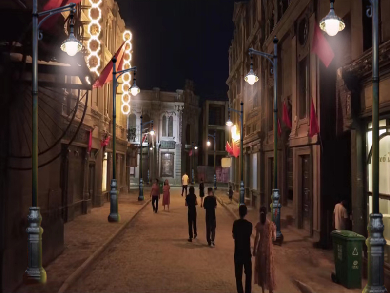 山西大同北村张艺谋影视城仿古路灯成功案例