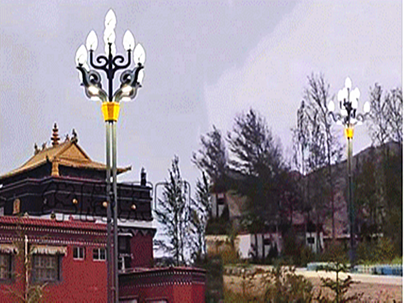 青海省都兰县政府广场玉兰灯成功案例